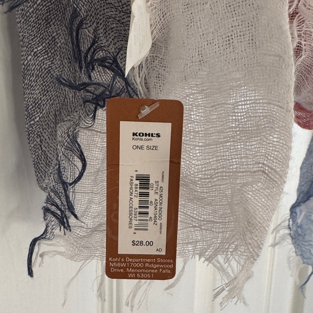 Sonoma Elegant Red, White, and Blue Scarf - Picture 5 of 5